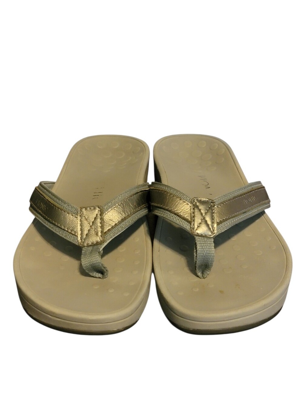 VIONIC High Tide Platform Gray Silver Sandals Flip Flops Size 8 - Picture 2 of 9